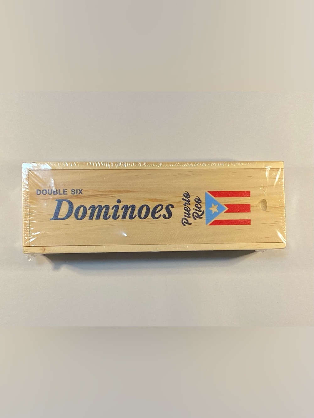 Rubio Puerto Rico Flag Dominoes Set Double Six Wood Box - Sealed New - Read Desc